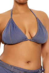 Plus Size Denim Bikini Top - Forever 21