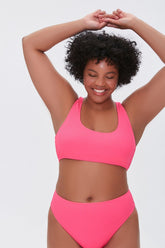 Plus Size Ribbed Bikini Top - Forever 21
