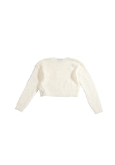 Girls Cropped Heart Knit Sweater - Forever 21