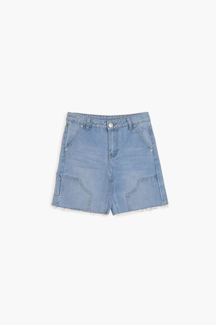 Girls Frayed Denim Shorts (Kids) - Forever 21