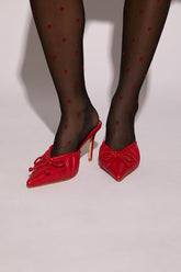 Ruched Bow Pointed-Toe Heels - Forever 21