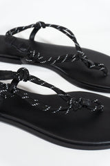 Braided Strap Faux Leather Flip-Flops - Forever 21