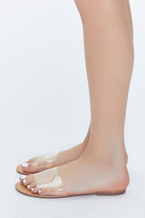 Faux Leather Slip-On Sandals - Forever 21