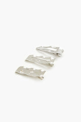 Hammered Geo Hair Clip Set - Forever 21