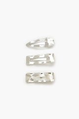 Hammered Geo Hair Clip Set - Forever 21