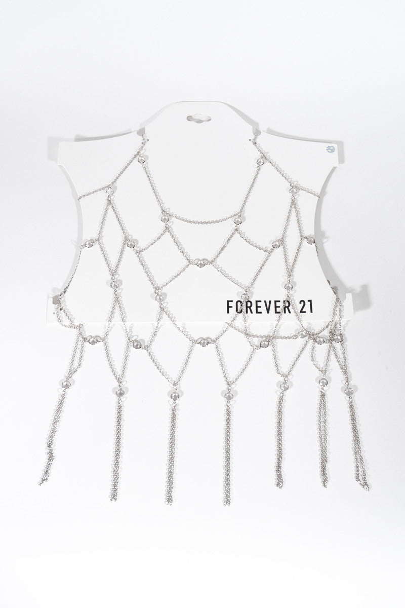 Rhinestone Drape Body Chain - Forever 21