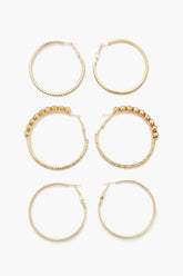 Etched Rhinestone Hoop Earrings - Forever 21