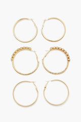 Etched Rhinestone Hoop Earrings - Forever 21