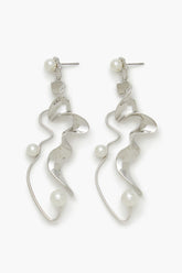 Faux Pearl Abstract Drop Earrings - Forever 21