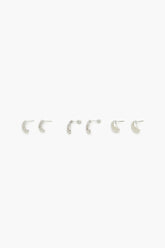Rhinestone Hoop Earring Set - Forever 21
