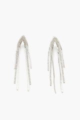 Rhinestone Box Chain Drop Earrings - Forever 21