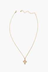 Etched Cross Charm Necklace - Forever 21