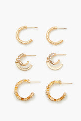 Rhinestone Hoop Earring Set - Forever 21