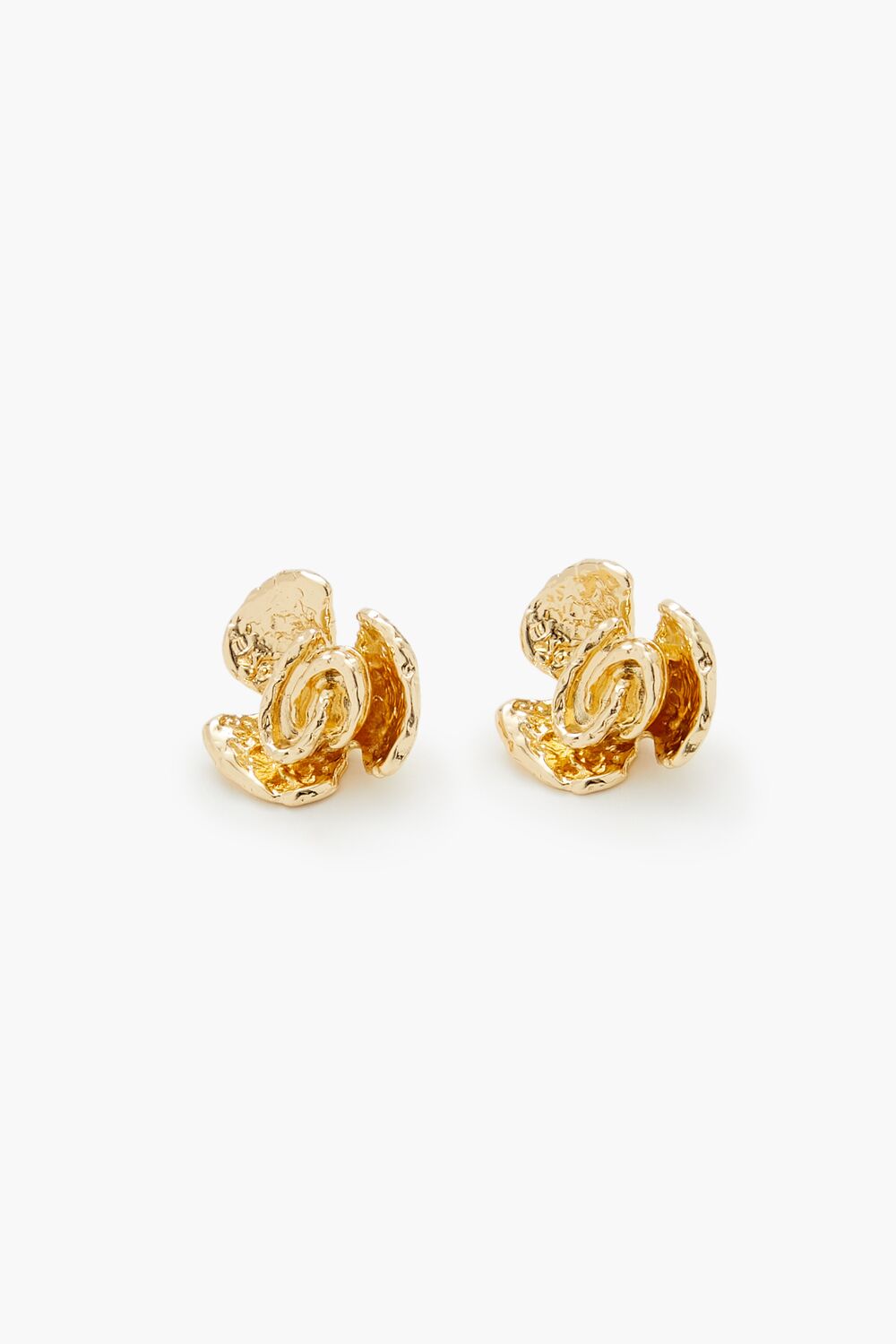 Hammered Flower Stud Earrings - Forever 21