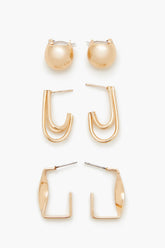 Geo Hoop Earring Set - Forever 21