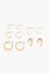 Rhinestone Hoop Earring Set - Forever 21