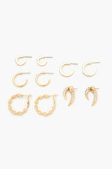 Rhinestone Hoop Earring Set - Forever 21