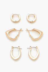 Geo Hoop Earring Set - Forever 21