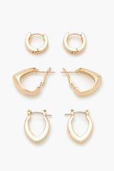 Geo Hoop Earring Set - Forever 21