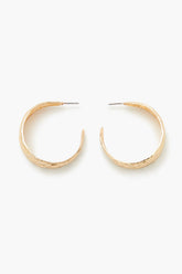 Thick Hammered Hoop Earrings - Forever 21