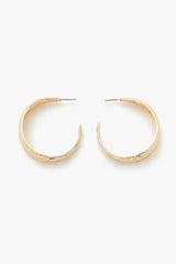 Thick Hammered Hoop Earrings - Forever 21