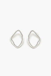 Geo Rhinestone Drop Earrings - Forever 21