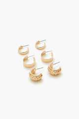 Rhinestone Hoop Earring Set - Forever 21