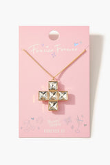 Frasier Sterling Faux Gem Cross Necklace - Forever 21