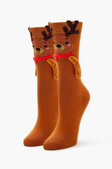 Polar Bear & Reindeer Crew Socks Set - 2 pack - Forever 21
