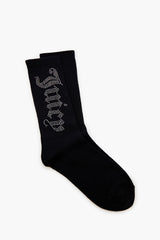 Juicy Couture Rhinestone Crew Socks - Forever 21