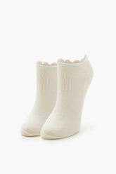 Ruffle-Trim Ankle Socks Set - 3 pack - Forever 21