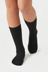 Pointelle Knit Crew Socks - Forever 21