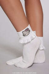 Ruffle Hello Kitty Crew Socks - Forever 21