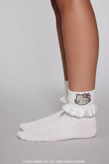 Ruffle Hello Kitty Crew Socks - Forever 21