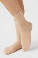 Ribbed-Trim Crew Socks - Forever 21