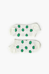 Frog Print Ankle Socks - Forever 21