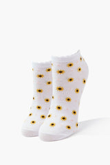 Floral Polka Dot Print Ankle Socks - Forever 21