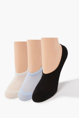 Pointelle Knit No-Show Socks - 3 pack - Forever 21