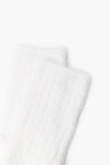 Fuzzy Knit Crew Socks - Forever 21