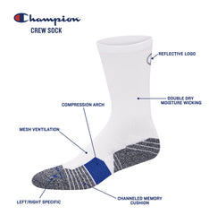 Champion Men's Crew 3 Pack Socks - Forever 21
