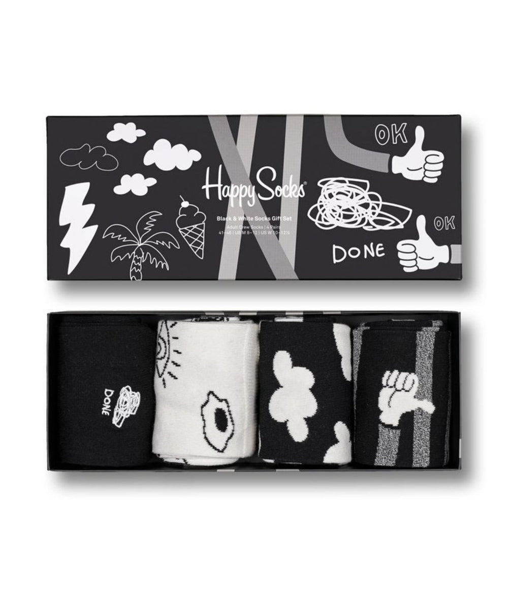 4-Pack Black And White Socks Gift Set Multi - Forever 21