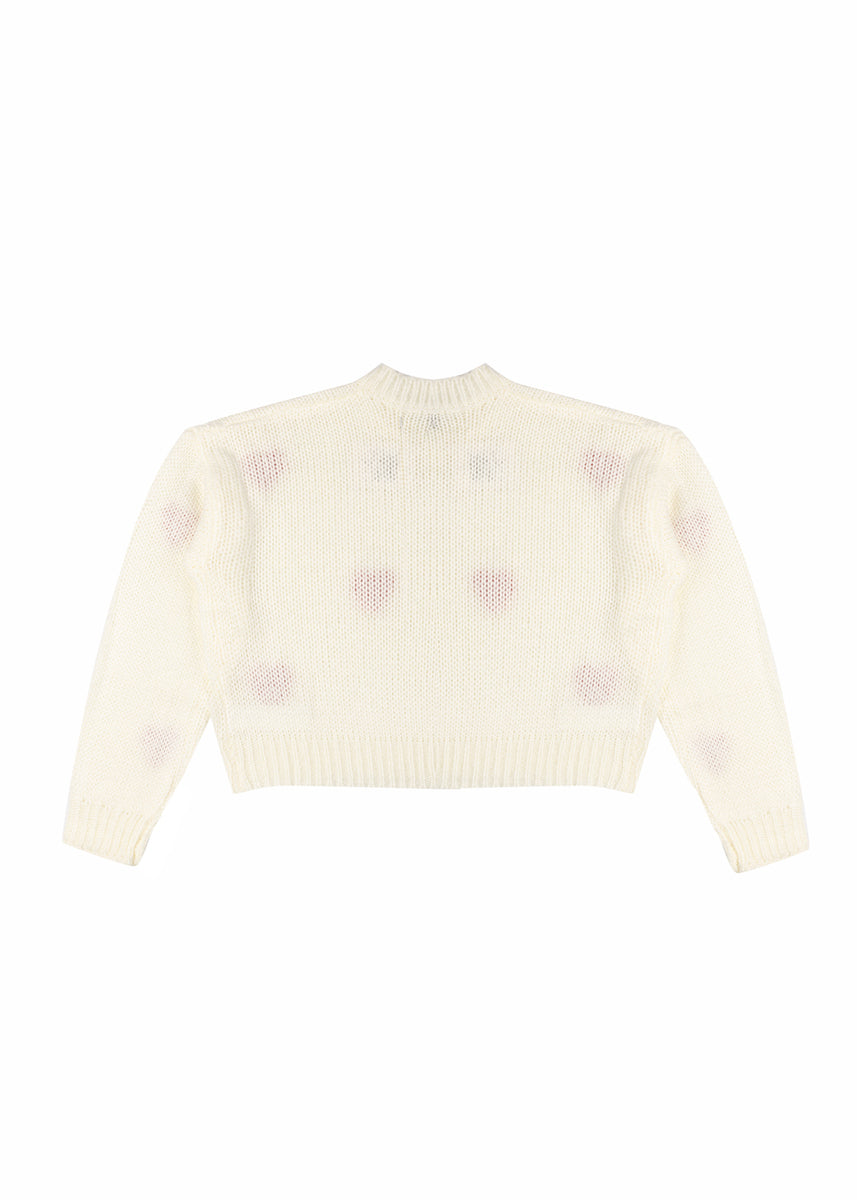 Heart Print Cropped Cardigan | Forever 21 Womens