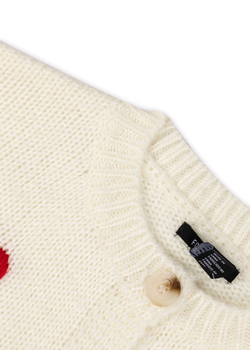 Heart Print Cropped Cardigan | Forever 21 Womens