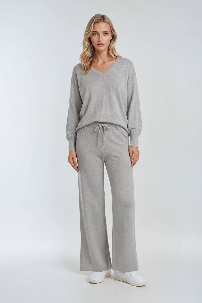 V-Neck Sweater & Wide-Leg Pant Set | Forever 21 Womens