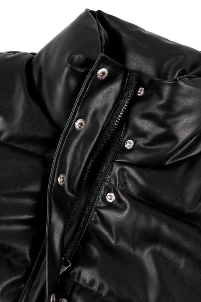 Faux Leather Puffer Jacket | Forever 21 Womens