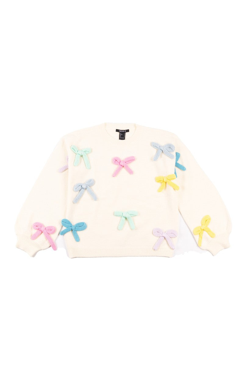 Bow Appliqué Knit Sweater | Forever 21 Womens
