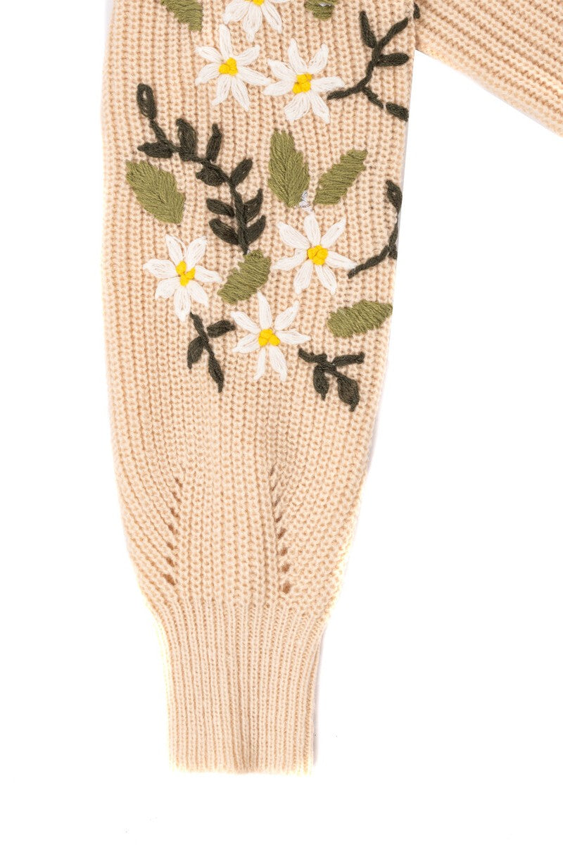 Floral Embroidered Knit Sweater | Forever 21 Womens