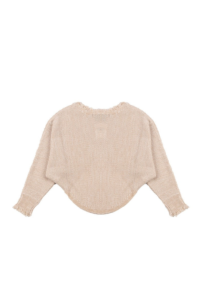Fringe-Trim Open-Back Bolero Sweater | Forever 21 Womens