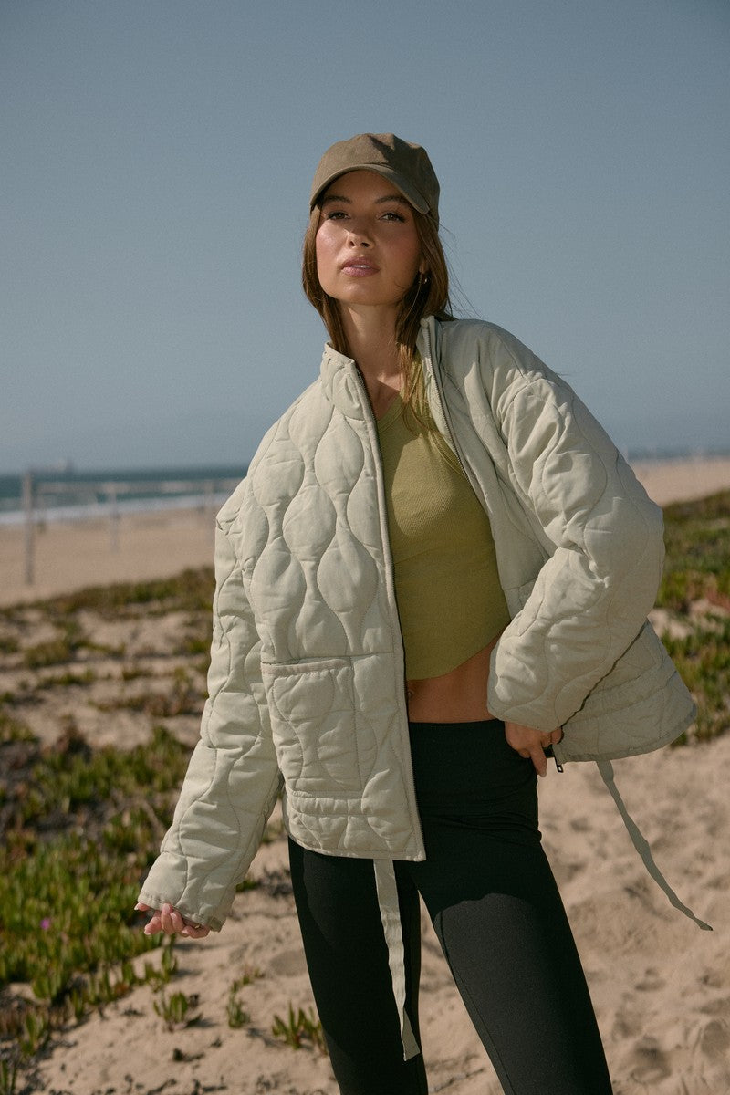 Quilted Drawstring-Hem Jacket | Forever 21 Womens
