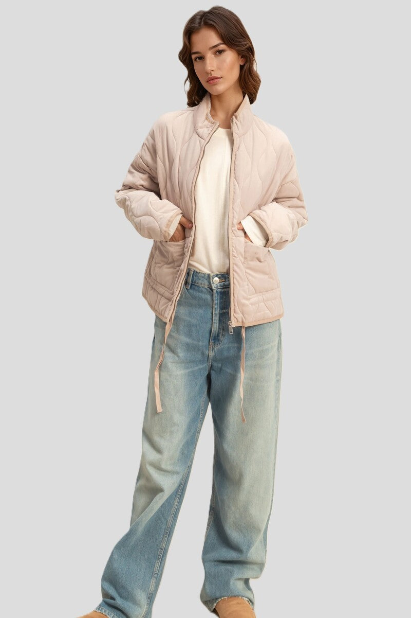 Quilted Drawstring-Hem Jacket | Forever 21 Womens